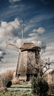 Vintage Nederlandse Windmolen