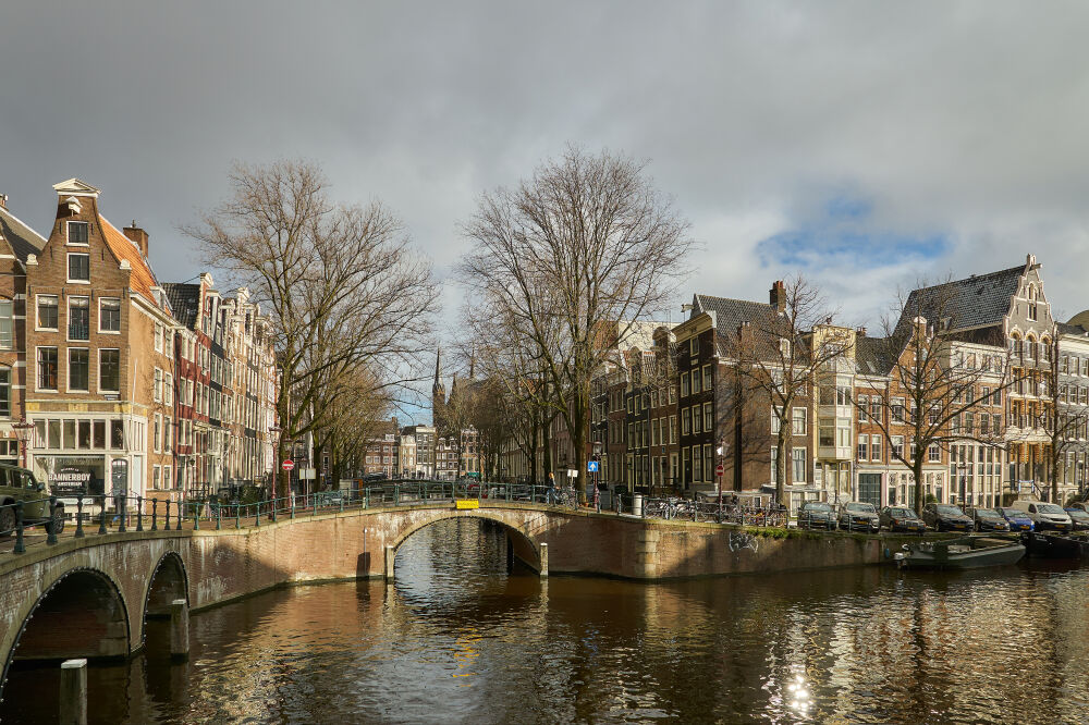 Kruising Keizersgracht en Leidsegracht in Amsterdam