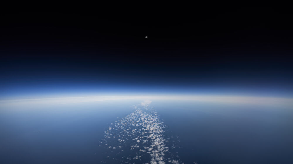 Moon over the Atlantic