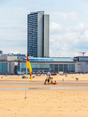 Oostendse vlag op het strand