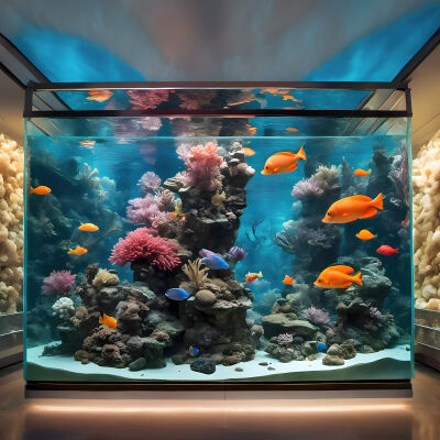 Aquarium met tropische vissen (fantasie)