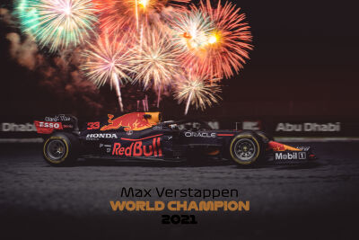 Max Verstappen - Wereld Kampioen 2021 - Abu Dhabi RB16b
