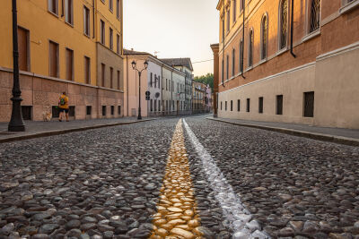 Verlaten straat Mantova