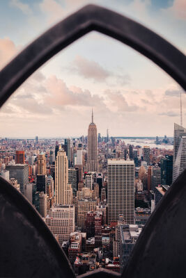 New York City doorkijk op Empire State building