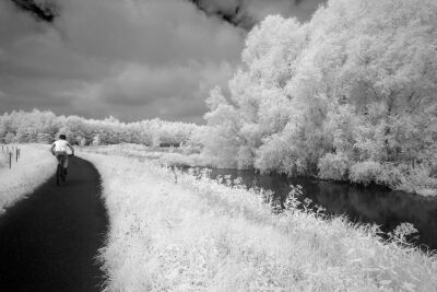 Zwart wit, infrarood, landschap, de Mark, Noord-Brabant