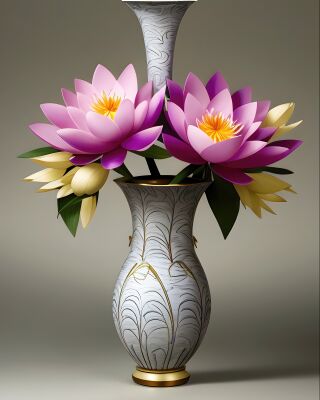 Lotussen in witte vaas