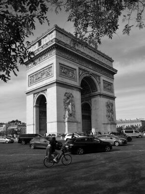 Arc de Triomphe Parijs | zwart-wit