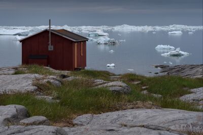 Rode hut in Groenland