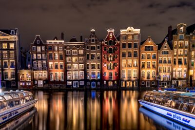 Amsterdam: Nachtelijk Damrak