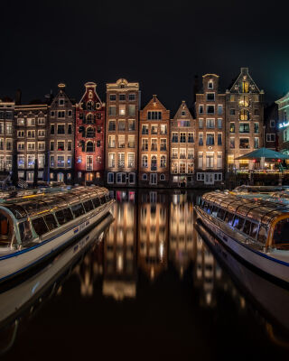 Amsterdam Damrak Huizen