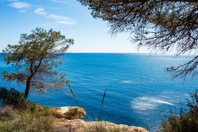 zomer zee landschap, Calpe, Spanje