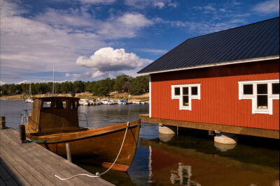 Het Zweedse vissersdorp Holick