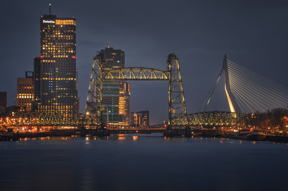 Rotterdam, de Hef en Erasmusbrug