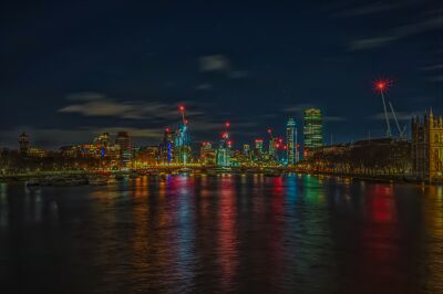 Prachtige nachtelijke landschap Londen Engeland