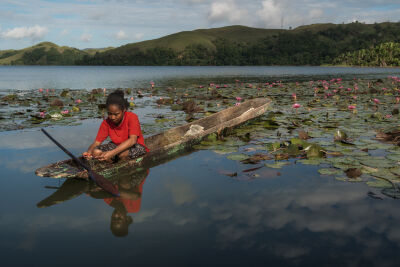 Fishing on lake Sentani, Jayapura, Papua