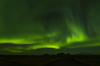Aurora Polaris (poollicht) gemaakt in Modhrudalur IJsland