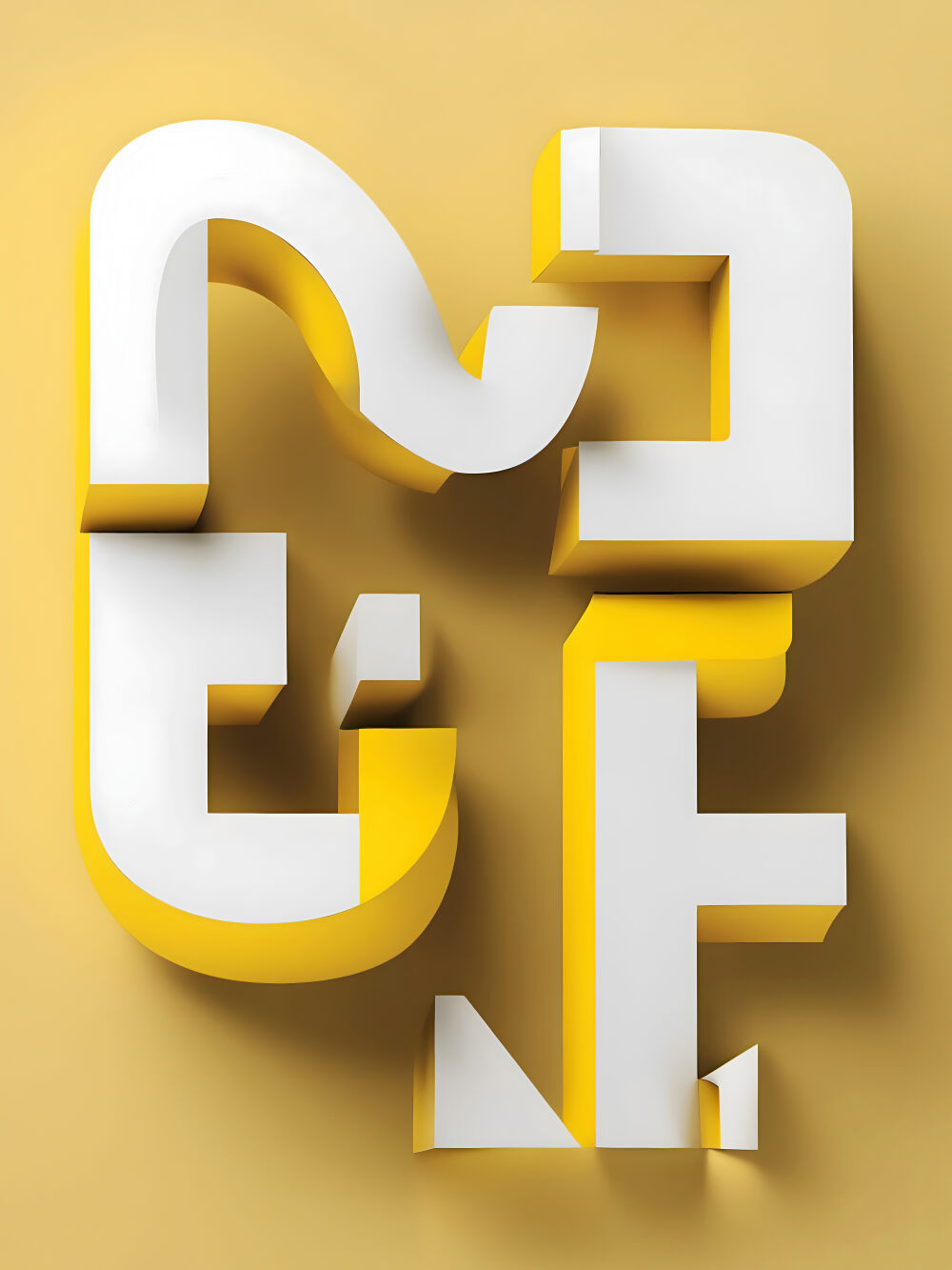 Letters in het geel