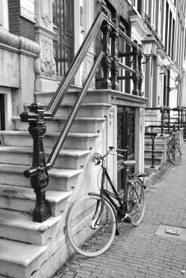 Fiets in Amsterdam | zwart-wit