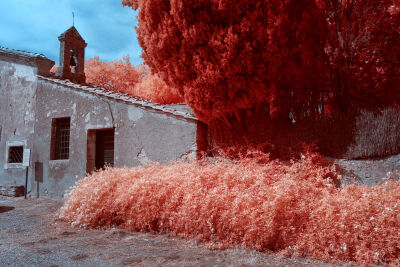 infrarood landschap Toscane Italie