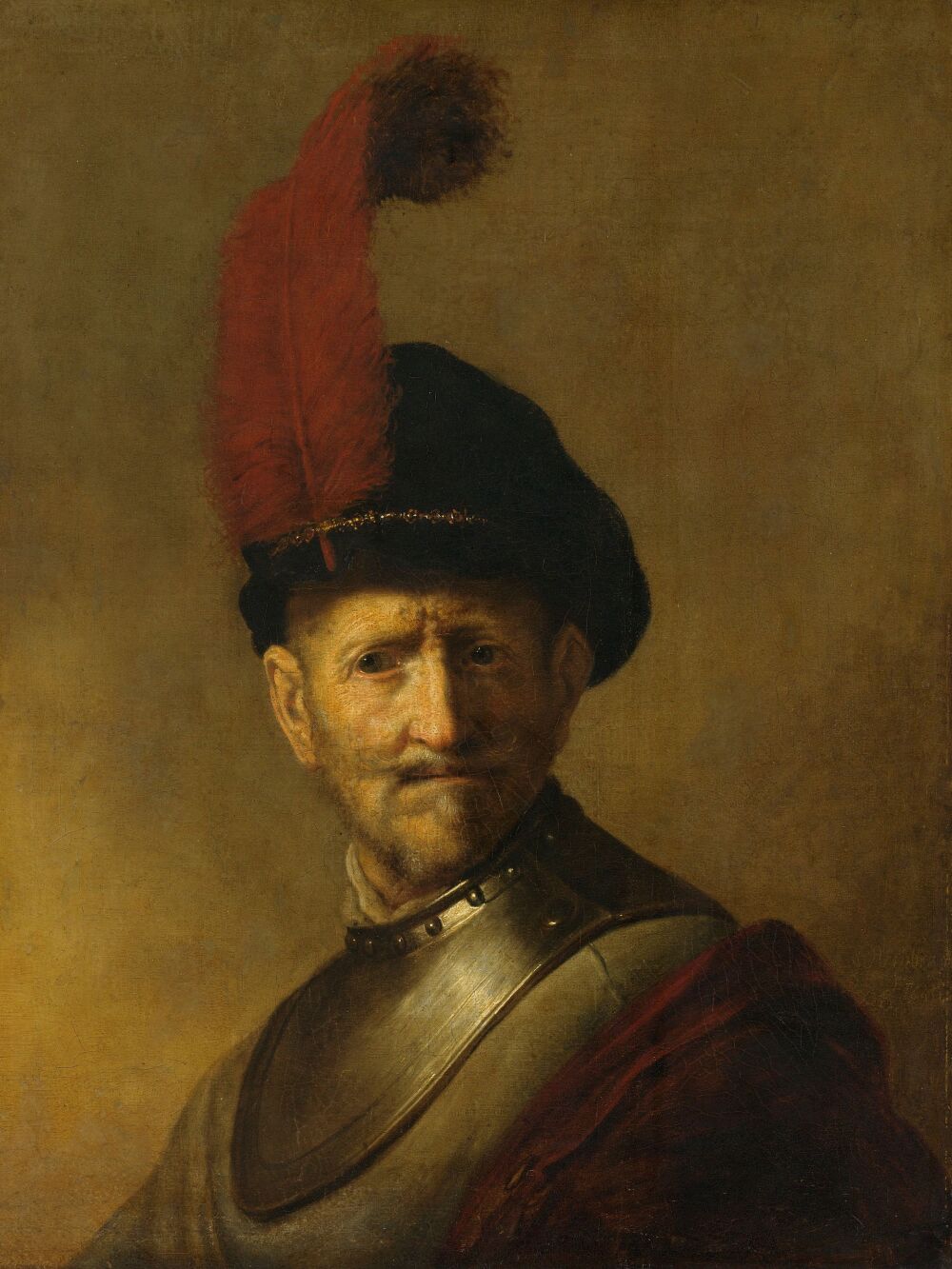 Portret van Rembrandts vader Harmen Gerritsz van Rijn van Rembrandt van Rijn - 1634