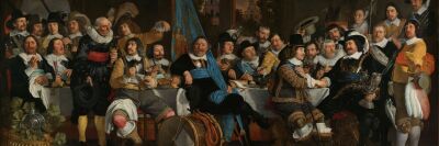 Schuttersmaaltijd ter viering van de Vrede van Munster - Bartholomeus van der Helst uit 1648