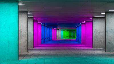 kleuren tunnel