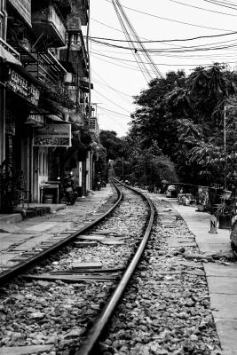 Spoorlijn door Hanoi