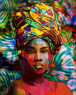 Tropisch Afrikaanse vrouw 